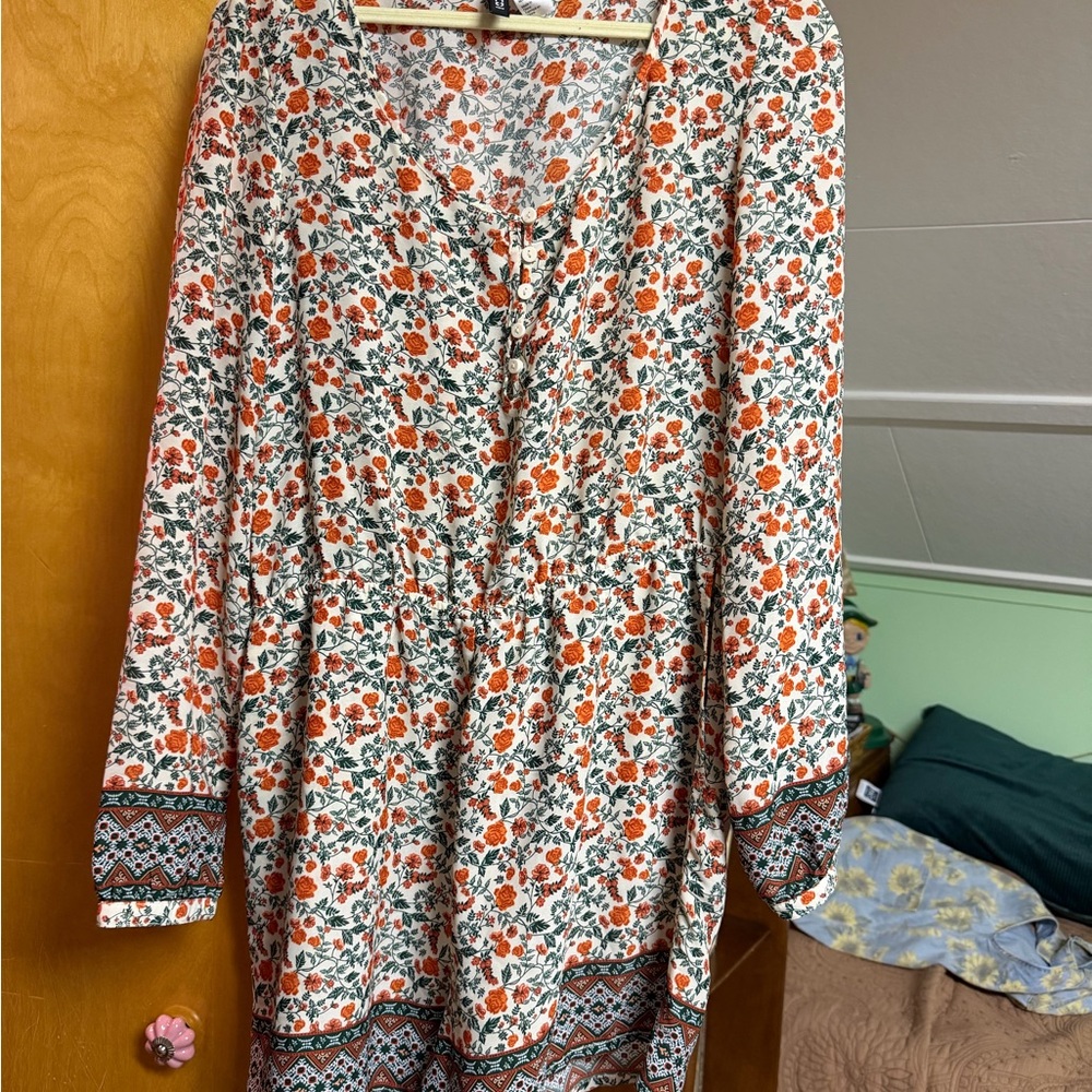 Floral Long Sleeve Romper